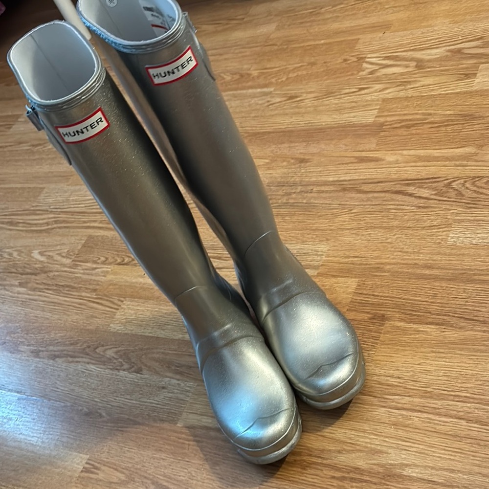 Hunter Silver Rain Boots